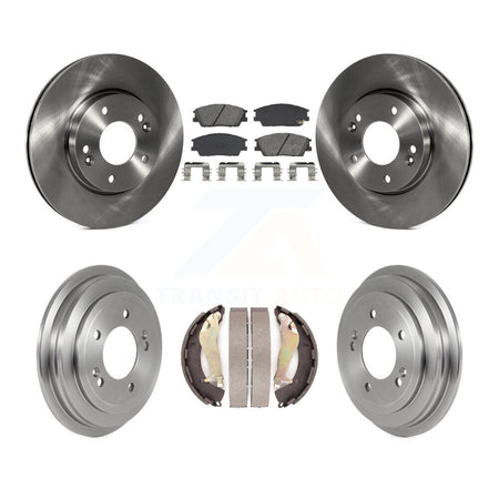 Front Rear Disc Brake Rotors Semi-Metallic Pads And Drum Kit For 2020-2023 Hyundai Venue K8S-104077