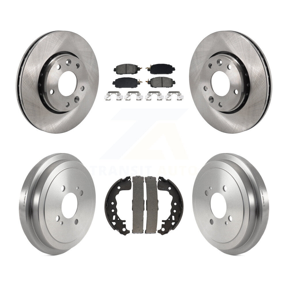 Front Rear Disc Brake Rotors Semi-Metallic Pads And Drum Kit For Nissan Kicks K8S-104079
