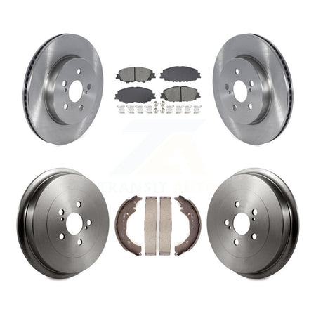 Front Rear Disc Brake Rotors Semi-Metallic Pads And Drum Kit For 2019 Toyota Corolla 2.0L K8S-104082