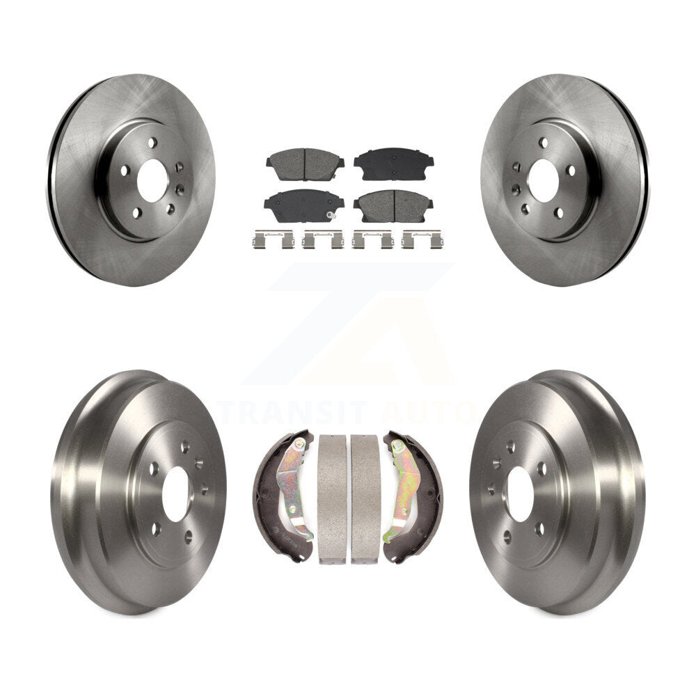 Front Rear Disc Brake Rotors Semi-Metallic Pads And Drum Kit For 2013-2017 Chevrolet Trax K8S-104083