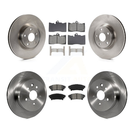 Front Rear Brake Rotors Semi-Metallic Pad Kit (6Pc) For 2014-2015 Lexus IS350 C F Sport K8S-104096