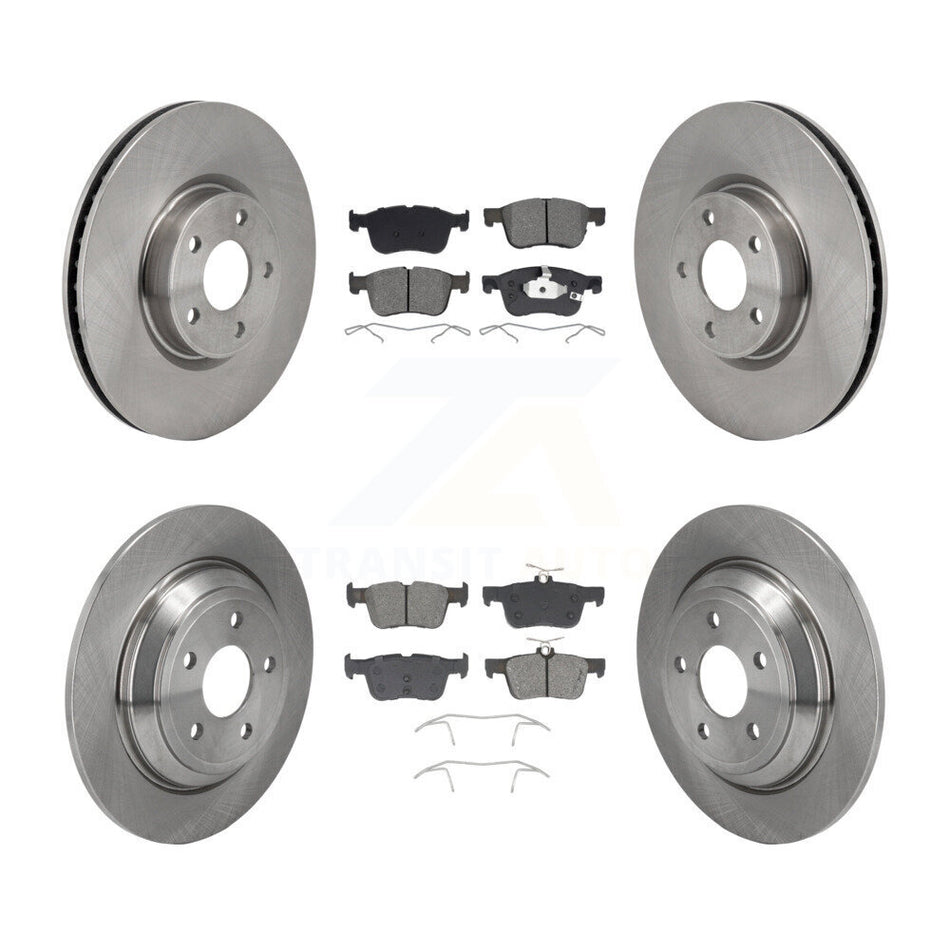 Front Rear Brake Rotor Semi-Metallic Pad Kit For Ford Escape Bronco Sport Lincoln Corsair K8S-104103