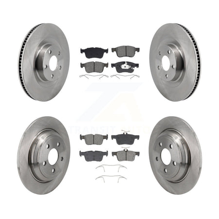 Front Rear Disc Brake Rotors And Semi-Metallic Pads Kit For 2022-2023 Ford Maverick K8S-104104