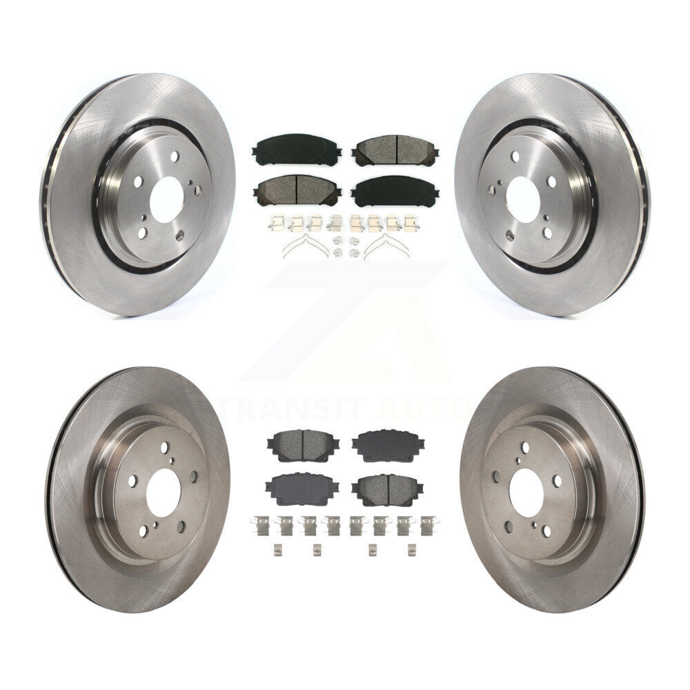 Front Rear Brake Rotors & Semi-Metallic Pad Kit For Lexus NX350h NX350 NX250 Toyota Crown K8S-104106