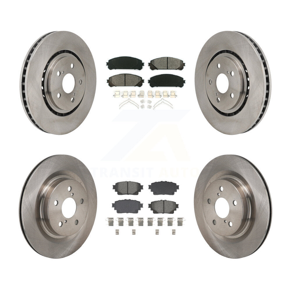 Front Rear Brake Rotor And Semi-Metallic Pad Kit For Toyota Sienna RAV4 Prime bZ4X Subaru K8S-104107