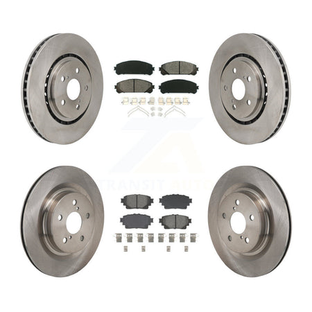 Front Rear Brake Rotor And Semi-Metallic Pad Kit For Toyota Sienna RAV4 Prime bZ4X Subaru K8S-104107