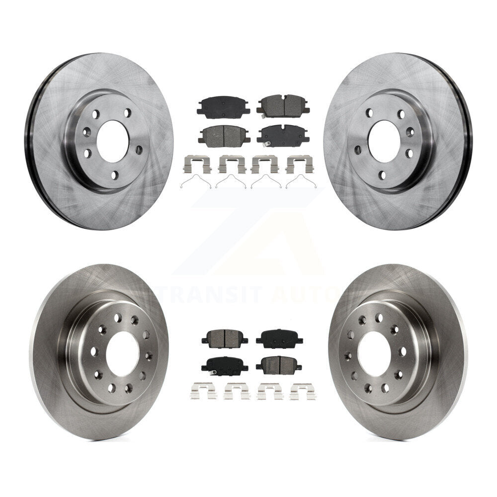 Front Rear Disc Brake Rotors And Semi-Metallic Pads Kit For Chevrolet Malibu K8S-104115