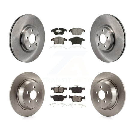 Front Rear Disc Brake Rotors And Semi-Metallic Pads Kit For 2017-2020 Lincoln MKZ 2.0L K8S-104116