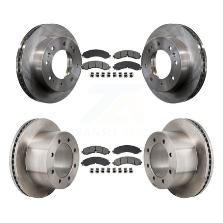 Front Rear Brake Rotor & Semi-Metallic Pad Kit For GMC Sierra 3500 HD Chevrolet Silverado K8S-104118