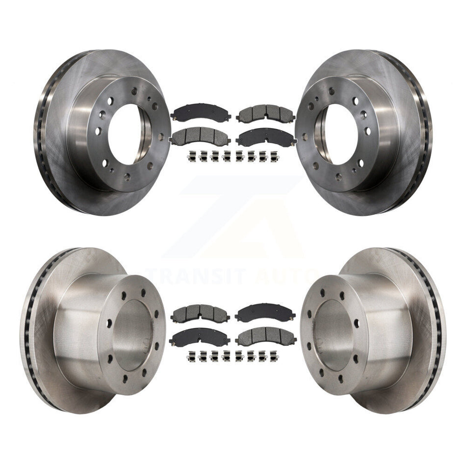 Front Rear Brake Rotor & Semi-Metallic Pad Kit For GMC Sierra 3500 HD Chevrolet Silverado K8S-104118