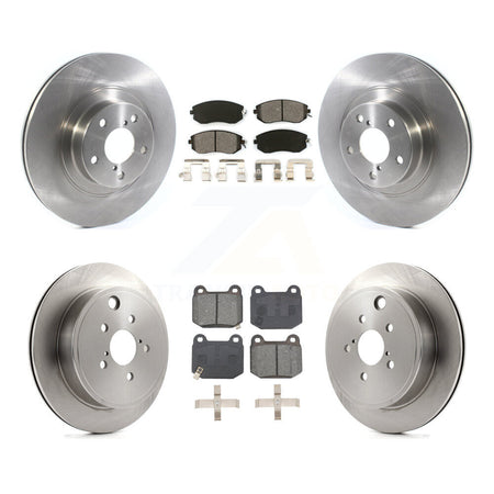 Front Rear Brake Rotors & Semi-Metallic Pad Kit For 2017 Subaru BRZ Without Brembo Brakes K8S-104119
