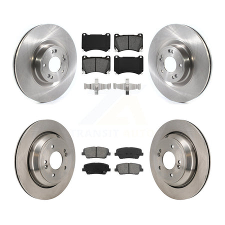 Front Rear Disc Brake Rotors And Semi-Metallic Pads Kit For 2011 Hyundai Equus K8S-104128
