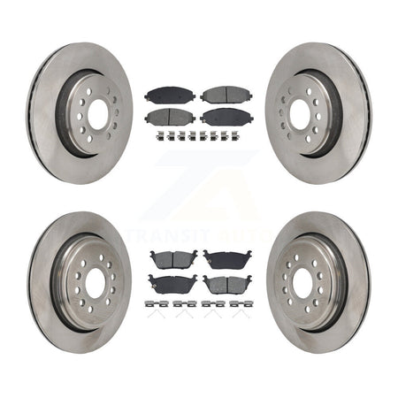 Front Rear Disc Brake Rotors And Semi-Metallic Pad Kit For Ram 1500 Jeep Wagoneer Grand L K8S-104131