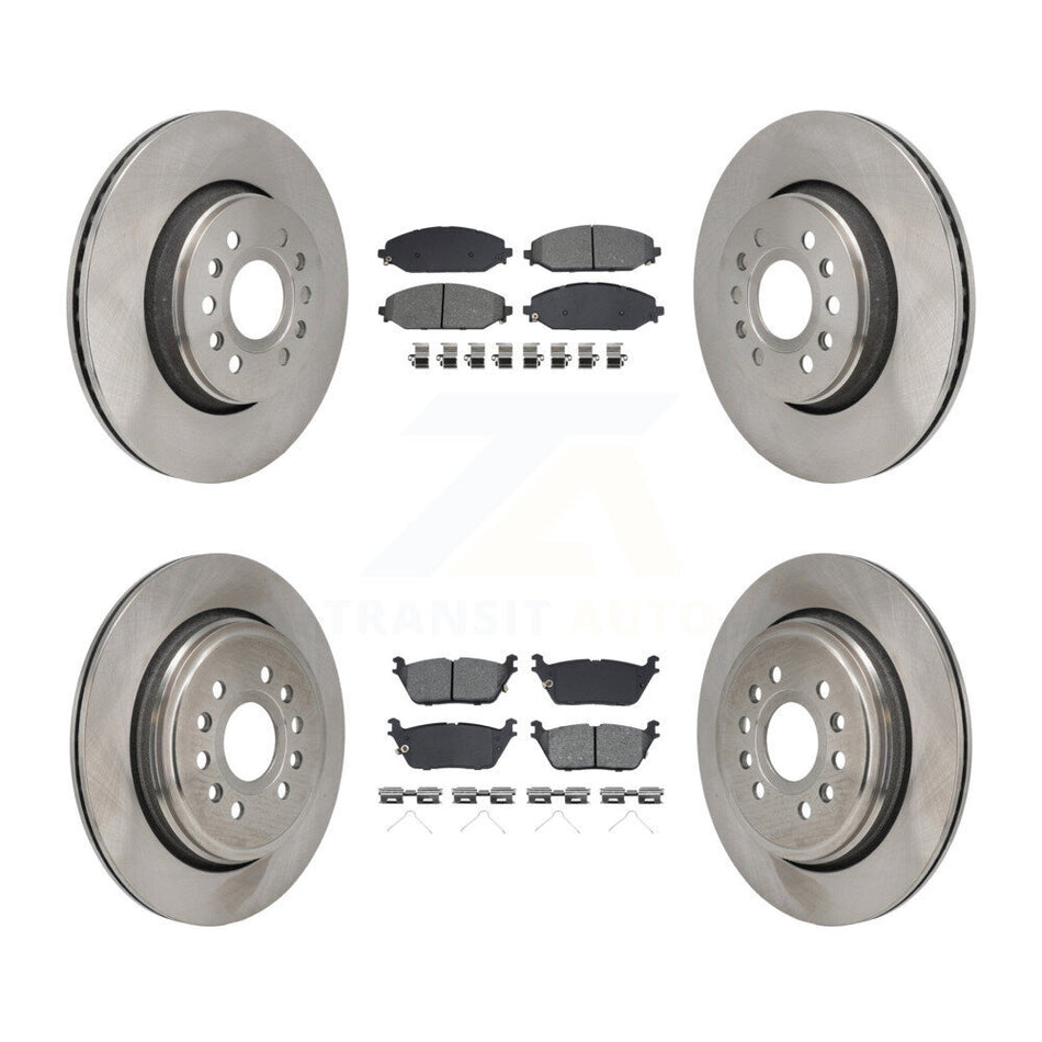 Front Rear Disc Brake Rotors And Semi-Metallic Pad Kit For Ram 1500 Jeep Wagoneer Grand L K8S-104131