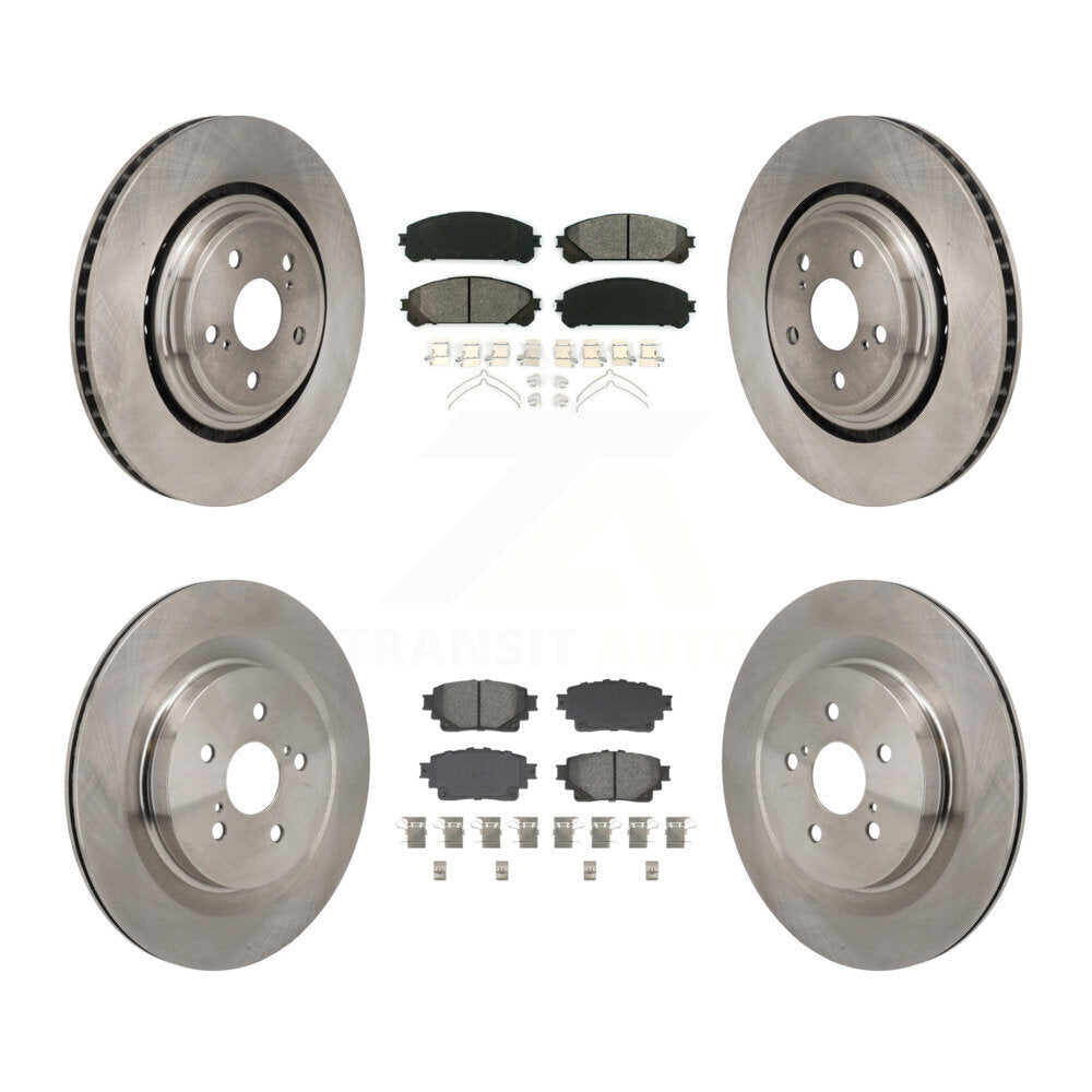Front Rear Disc Brake Rotors And Semi-Metallic Pads Kit For 2020-2022 Toyota Highlander K8S-104137