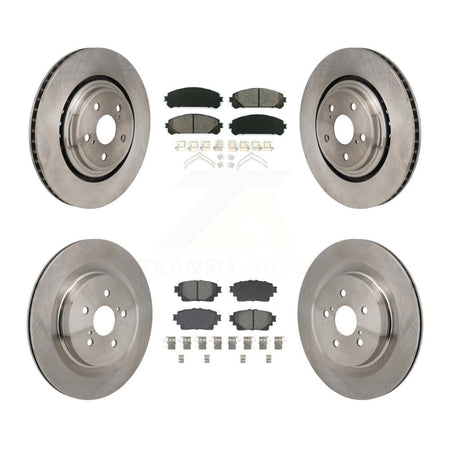 Front Rear Disc Brake Rotors And Semi-Metallic Pads Kit For 2020-2022 Toyota Highlander K8S-104137