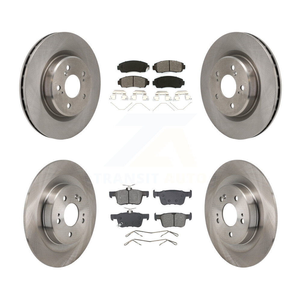 Front Rear Disc Brake Rotors And Semi-Metallic Pads Kit For 2021-2023 Acura TLX 2.0L K8S-104138