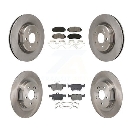 Front Rear Disc Brake Rotors And Semi-Metallic Pads Kit For 2021-2023 Acura TLX 2.0L K8S-104138