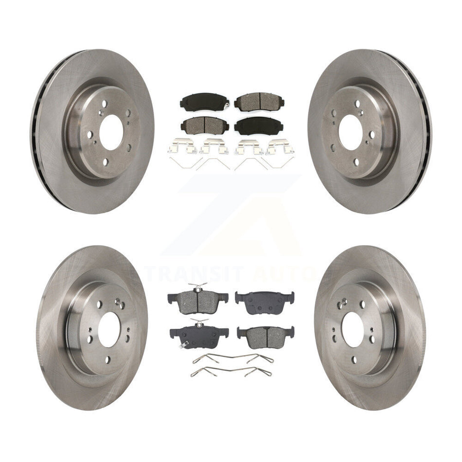 Front Rear Disc Brake Rotors And Semi-Metallic Pads Kit For 2021-2023 Acura TLX 2.0L K8S-104138