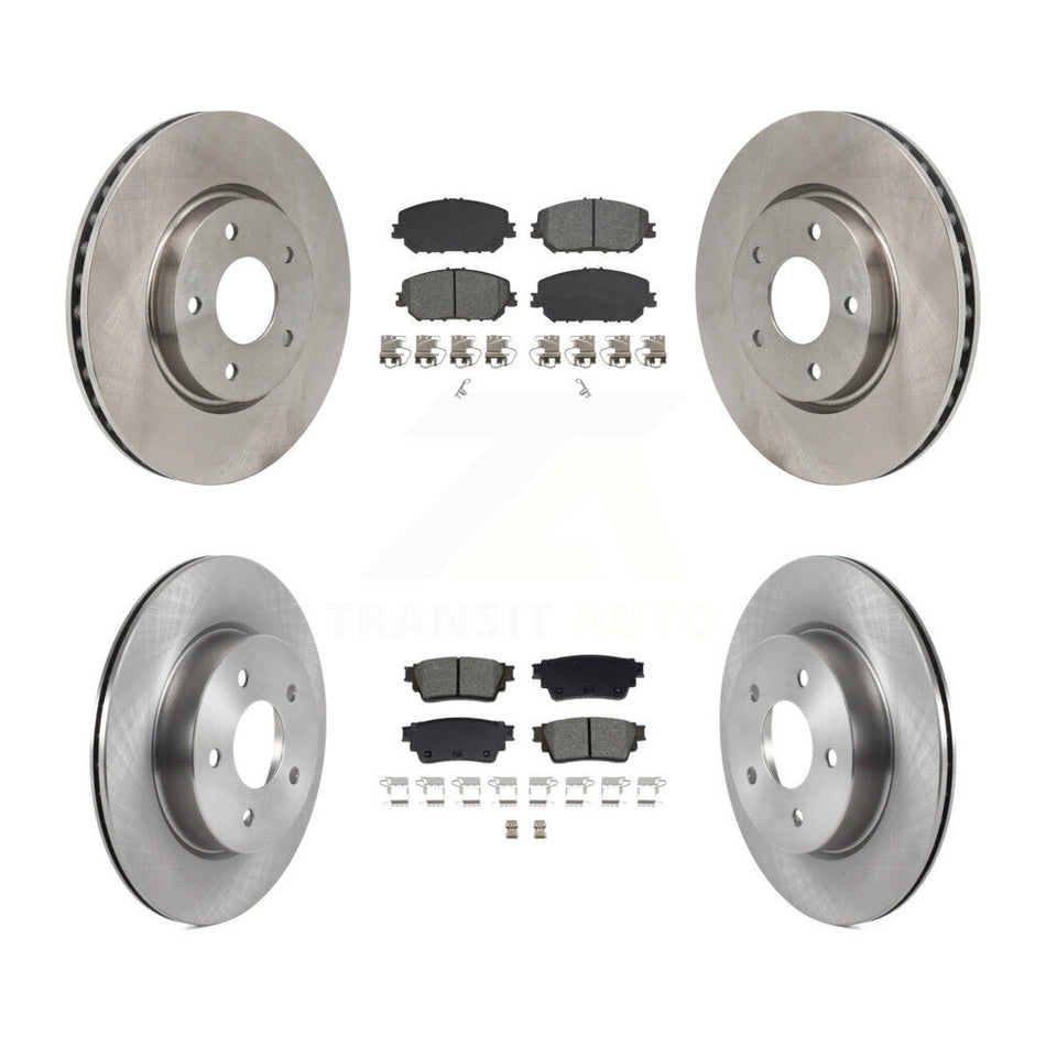 Front Rear Disc Brake Rotors And Semi-Metallic Pads Kit For Nissan Rogue K8S-104139