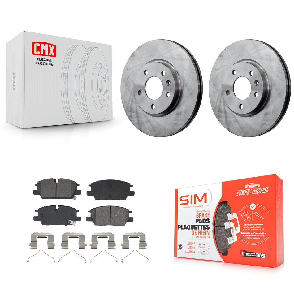 Front Brake Rotor And Semi-Metallic Pad Kit For Chevrolet Equinox GMC Terrain Malibu Trax K8S-104152
