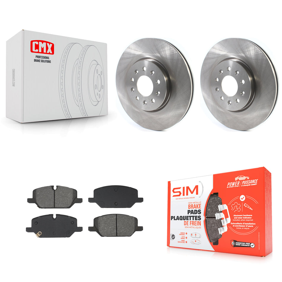 Front Disc Brake Rotors And Semi-Metallic Pads Kit For Chevrolet Equinox GMC Terrain K8S-104153