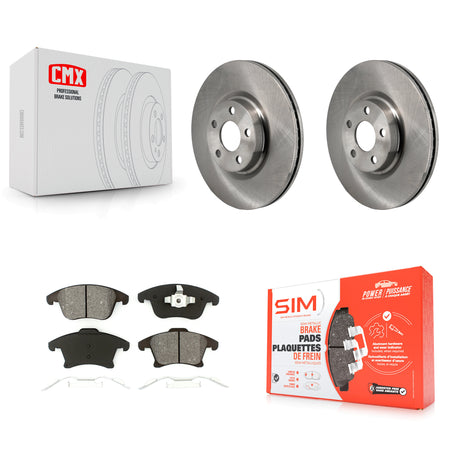 Front Disc Brake Rotors And Semi-Metallic Pads Kit For 2017-2020 Lincoln MKZ 2.0L K8S-104155