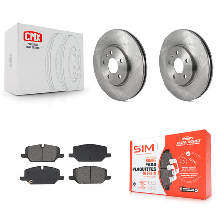Front Disc Brake Rotors And Semi-Metallic Pads Kit For Buick Envision Cadillac XT4 K8S-104162