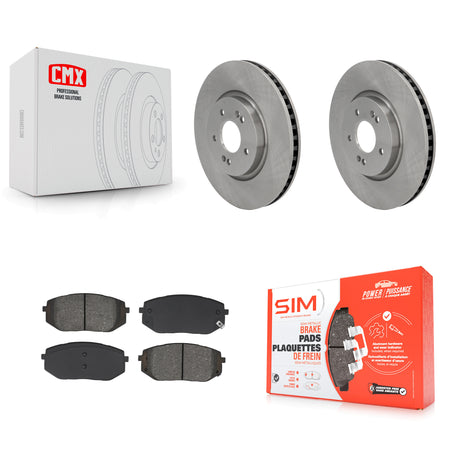 Front Brake Rotor And Semi-Metallic Pad Kit For Hyundai Tucson Kia Sportage Ioniq 5 EV6 6 K8S-104169