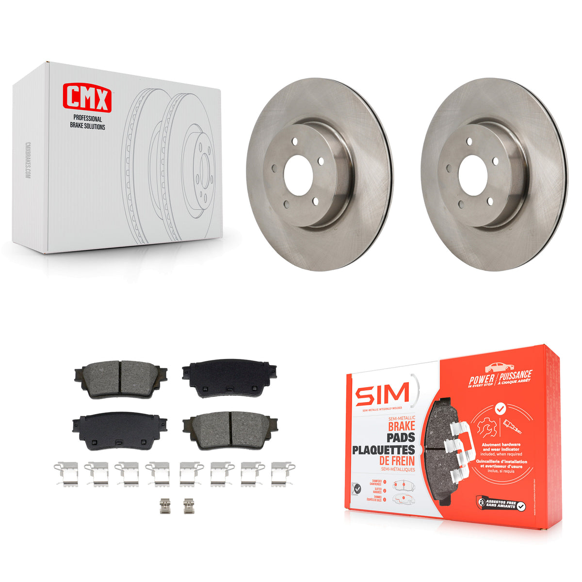 Rear Brake Rotors & Semi-Metallic Pad Kit For Mitsubishi Outlander Nissan Pathfinder QX60 K8S-104188