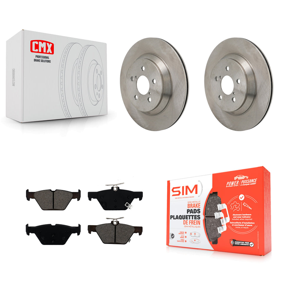 Rear Brake Rotor & Semi-Metallic Pad Kit For Subaru Crosstrek With Electric Parking K8S-104192