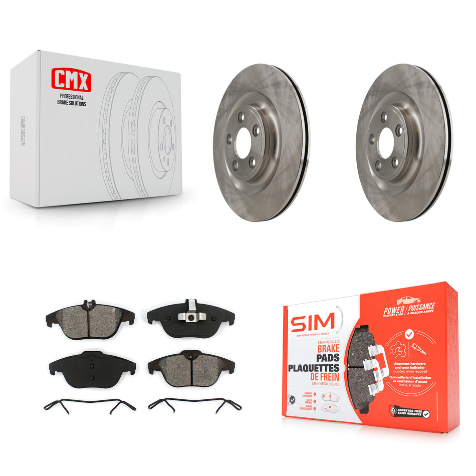 Rear Disc Brake Rotors And Semi-Metallic Pads Kit For 2017 Mercedes-Benz E400 K8S-104203