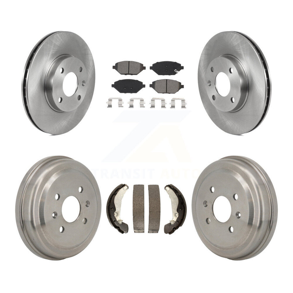 Front Rear Disc Brake Rotors Semi-Metallic Pad And Drum Kit For 2016-2021 Chevrolet Spark K8S-104210
