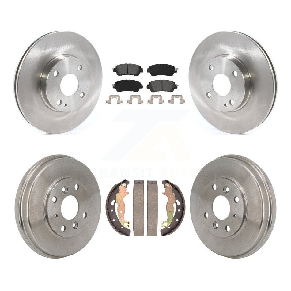 Front Rear Disc Brake Rotors Semi-Metallic Pads And Drum Kit For Toyota Yaris iA Scion K8S-104213