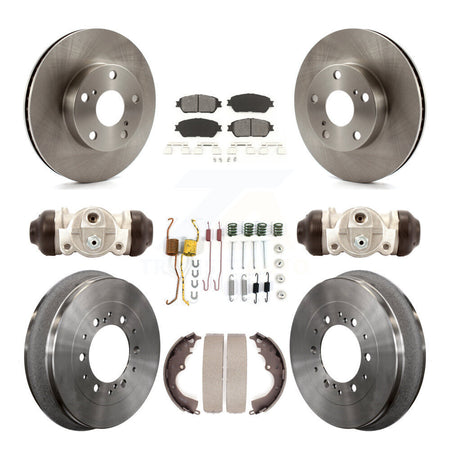 Front Rear Disc Brake Rotor Semi-Metallic Pad & Drum Kit (9Pc) For 2015 Toyota Tacoma 4WD K8S-104226