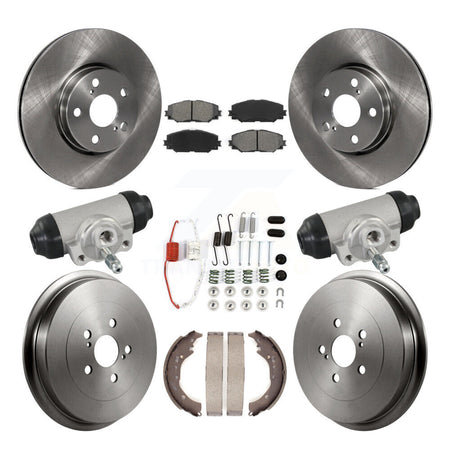 Front Rear Disc Brake Rotors Semi-Metallic Pads And Drum Kit (9Pc) For Toyota Corolla K8S-104233