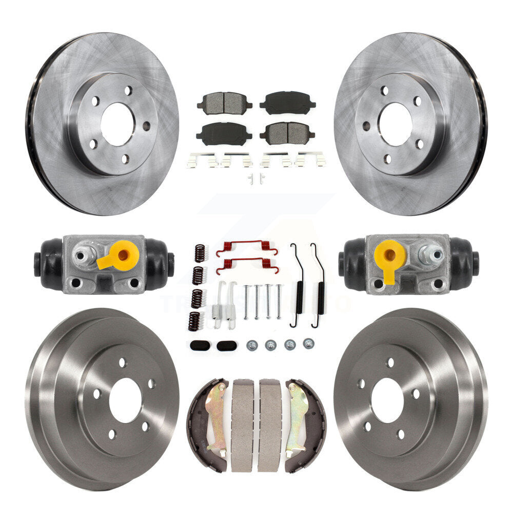 Front Rear Brake Rotor Semi-Metallic Pad & Drum Kit (9Pc) For Chevrolet Cobalt Pontiac G5 K8S-104236