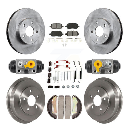 Front Rear Brake Rotor Semi-Metallic Pad & Drum Kit (9Pc) For Chevrolet Cobalt Pontiac G5 K8S-104236
