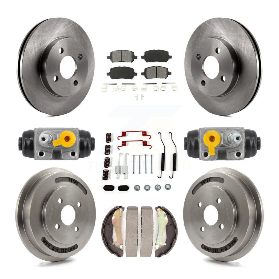 Front Rear Brake Rotor Semi-Metallic Pad & Drum Kit (9Pc) For Chevrolet Cobalt Pontiac G5 K8S-104237