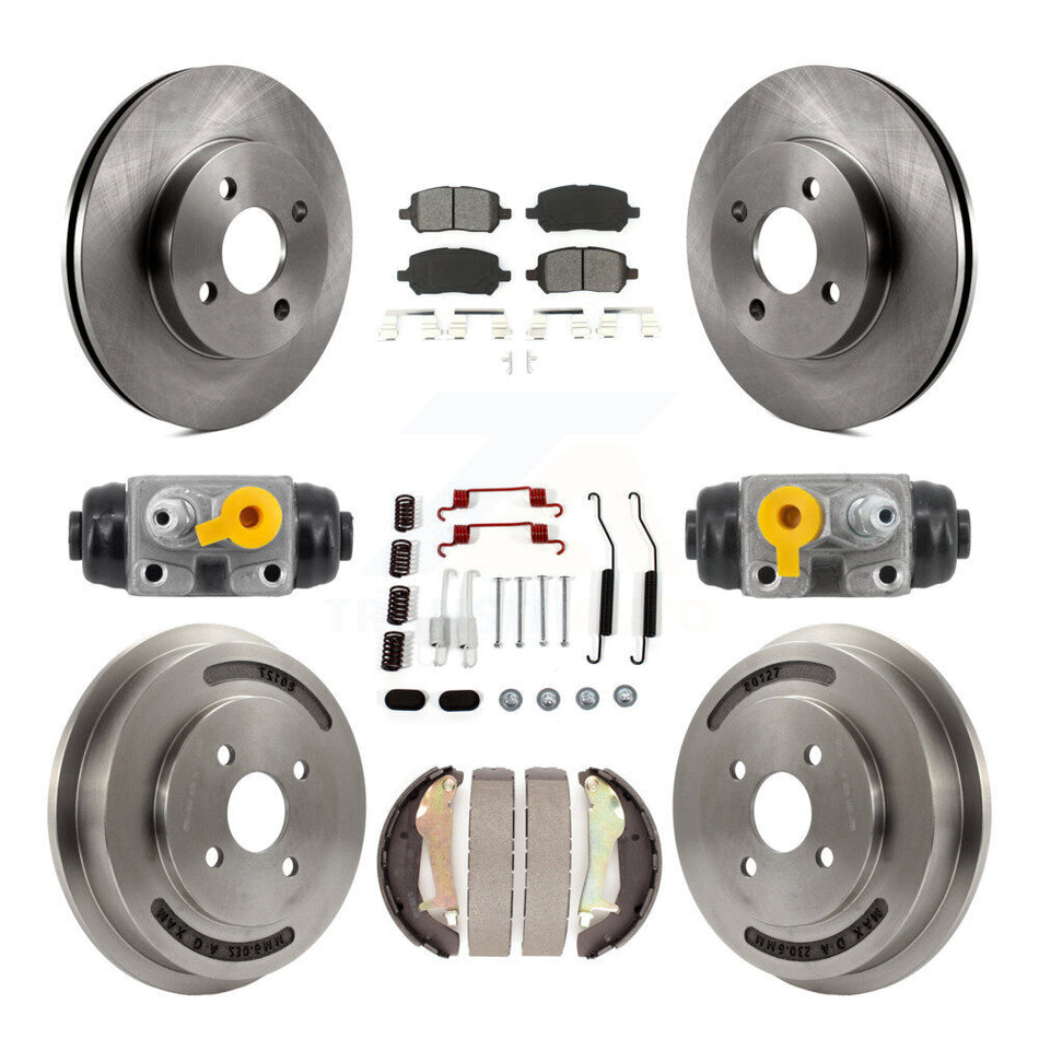 Front Rear Brake Rotor Semi-Metallic Pad & Drum Kit (9Pc) For Chevrolet Cobalt Pontiac G5 K8S-104237