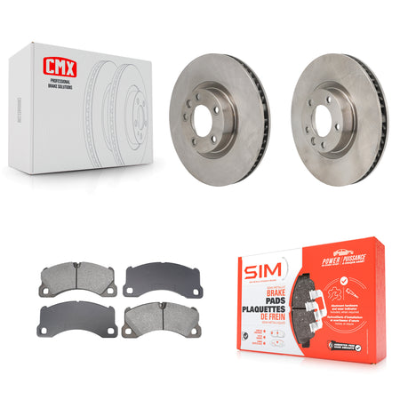 Front Disc Brake Rotors And Semi-Metallic Pads Kit For Volkswagen Touareg Porsche Cayenne K8S-104240
