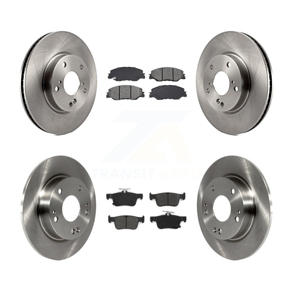 Front Rear Disc Brake Rotors And Semi-Metallic Pads Kit For Honda Civic K8S-104250
