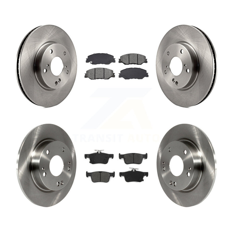 Front Rear Disc Brake Rotors And Semi-Metallic Pads Kit For Honda Civic K8S-104250