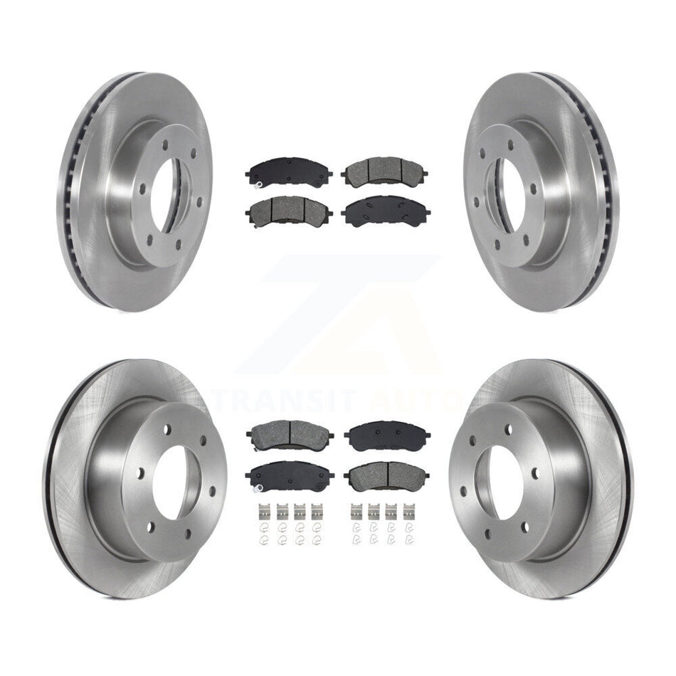 Front Rear Disc Brake Rotors And Semi-Metallic Pads Kit For 2019-2023 Ford Ranger K8S-104252