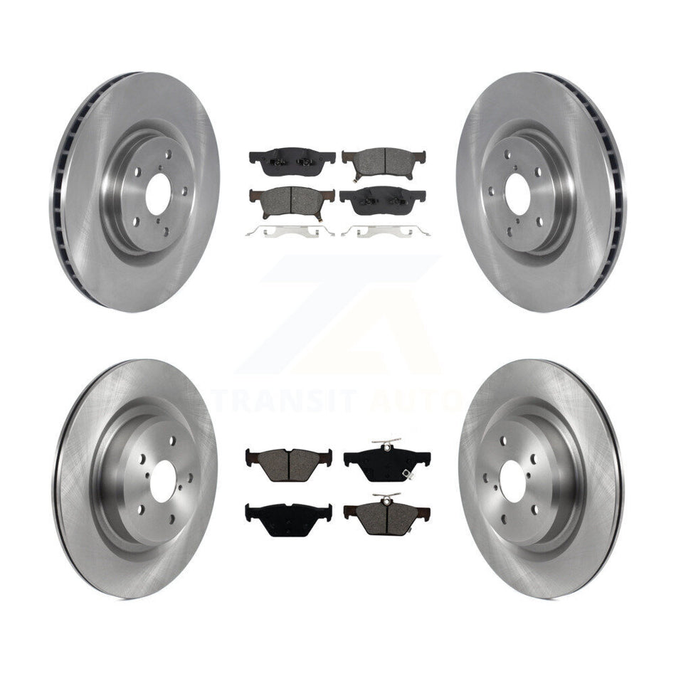 Front Rear Disc Brake Rotors And Semi-Metallic Pads Kit For 2019-2024 Subaru Ascent K8S-104253
