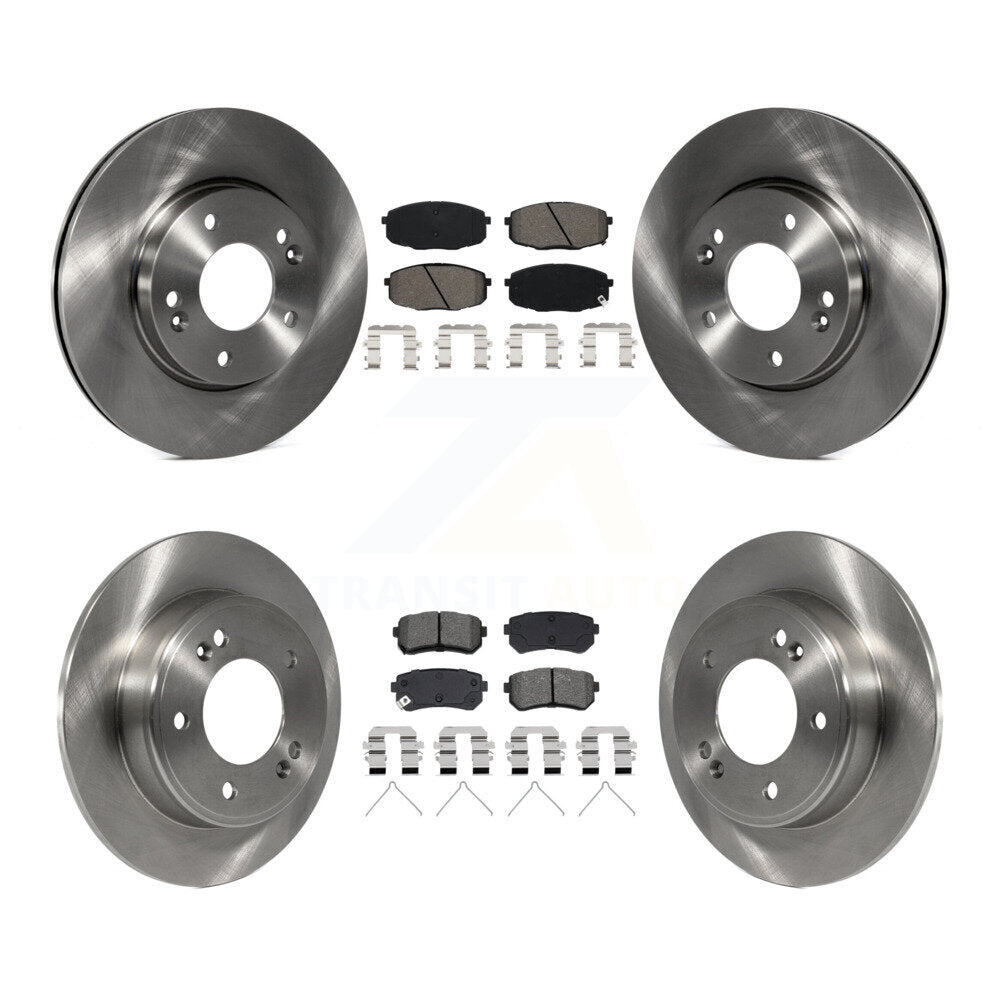 Front Rear Disc Brake Rotors And Semi-Metallic Pads Kit For Hyundai Kona Kia Seltos K8S-104258