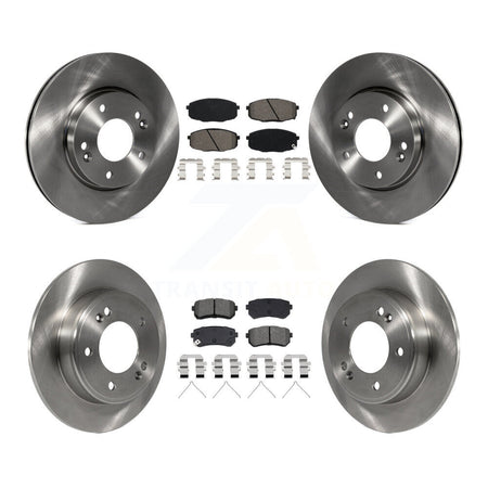 Front Rear Disc Brake Rotors And Semi-Metallic Pads Kit For Hyundai Kona Kia Seltos K8S-104258