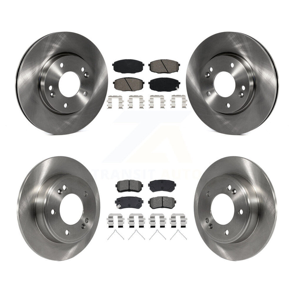 Front Rear Disc Brake Rotors And Semi-Metallic Pads Kit For Hyundai Kona Kia Seltos K8S-104258