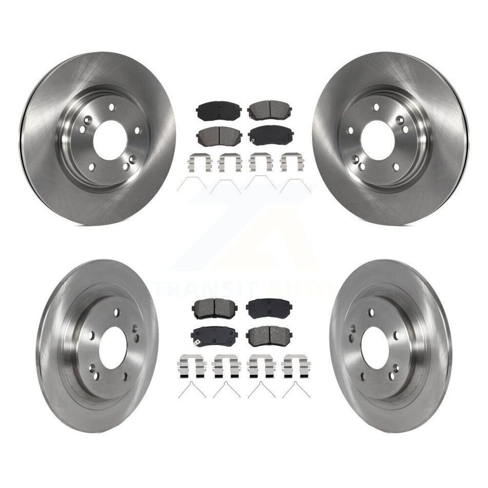 Front Rear Disc Brake Rotors And Semi-Metallic Pads Kit For Hyundai Kona Kia Seltos K8S-104260
