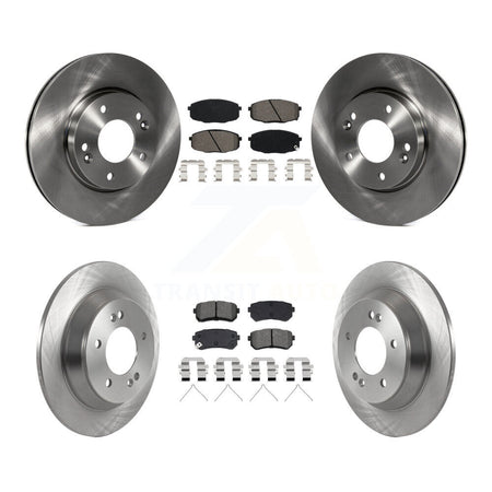 Front Rear Brake Rotor & Semi-Metallic Pad Kit For Hyundai Kona With Manual Parking K8S-104261